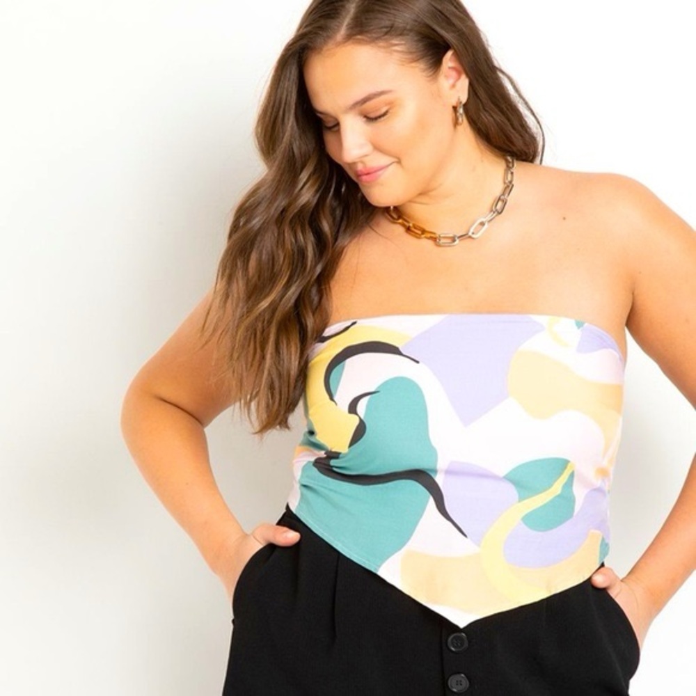 Strapless scarf top